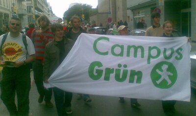 CampusGr&uuml;n auf der Anti-Atom-Demo in Berlin